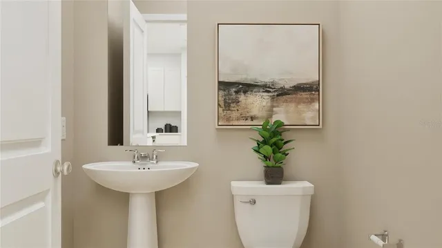 a bathroom with a sink a mirror and a shower