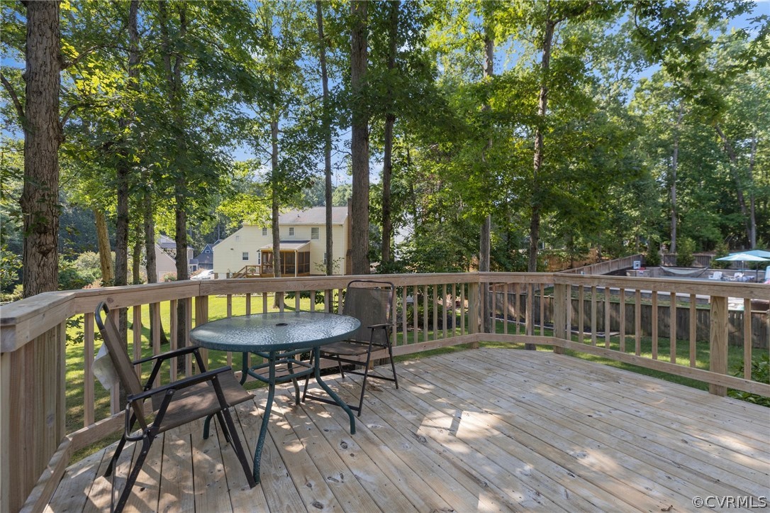 850 Watch Hill Road Midlothian, VA 23114 - Photo 25 of 32 a view of balcony with wooden floor and outdoor seating