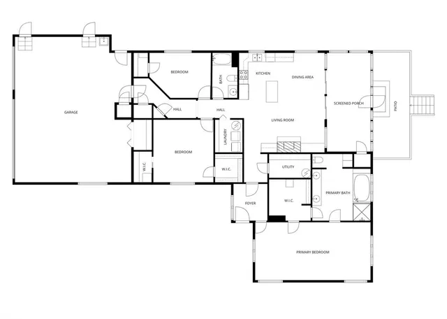 a picture of door with a white wall