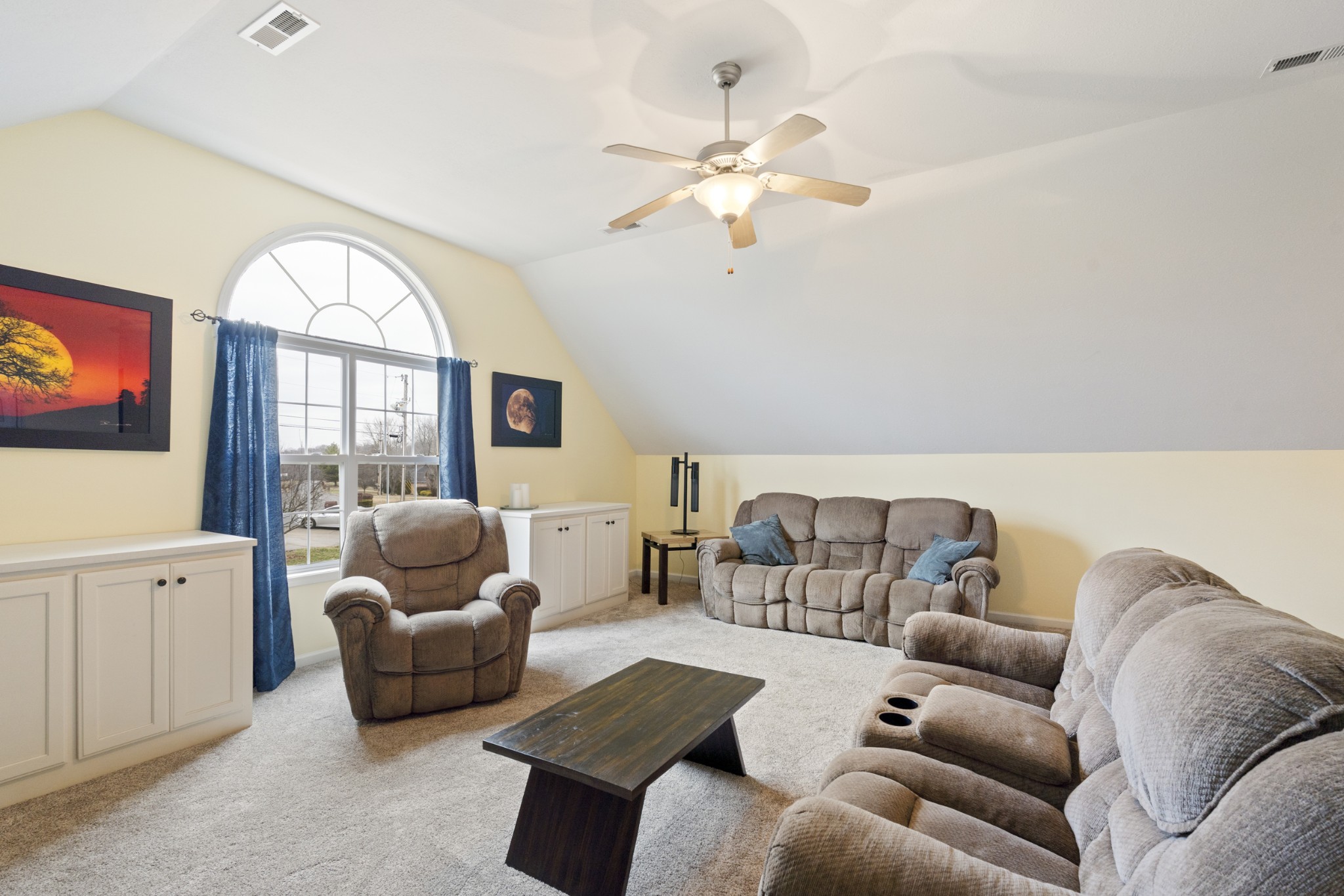 5037 Summit Drive Greenbrier, TN 37073 - Photo 17 of 53 a living room with furniture a large window and a flat screen tv