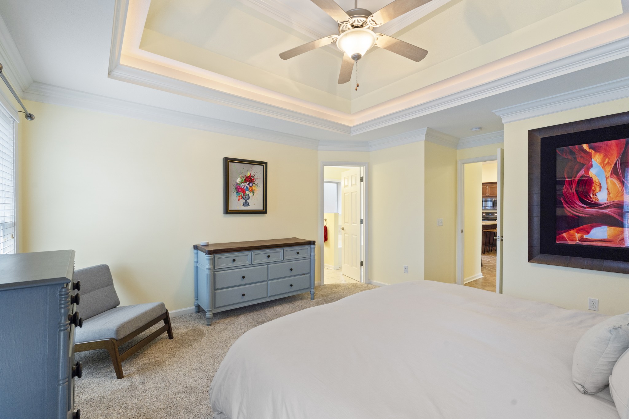 5037 Summit Drive Greenbrier, TN 37073 - Photo 34 of 53 a bedroom with a bed and a chandelier