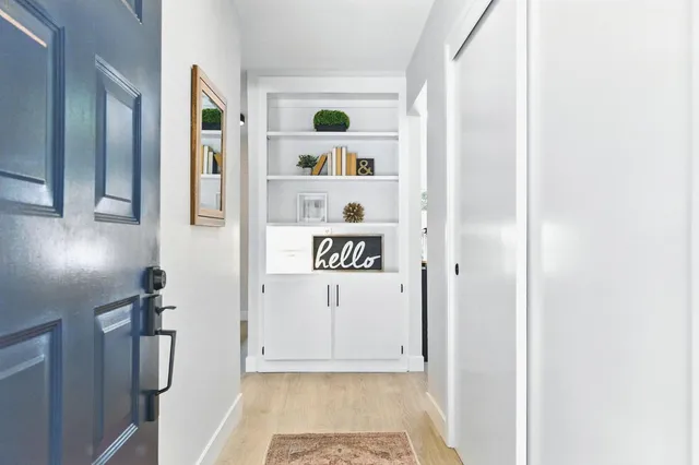 a view of hallway with elevator