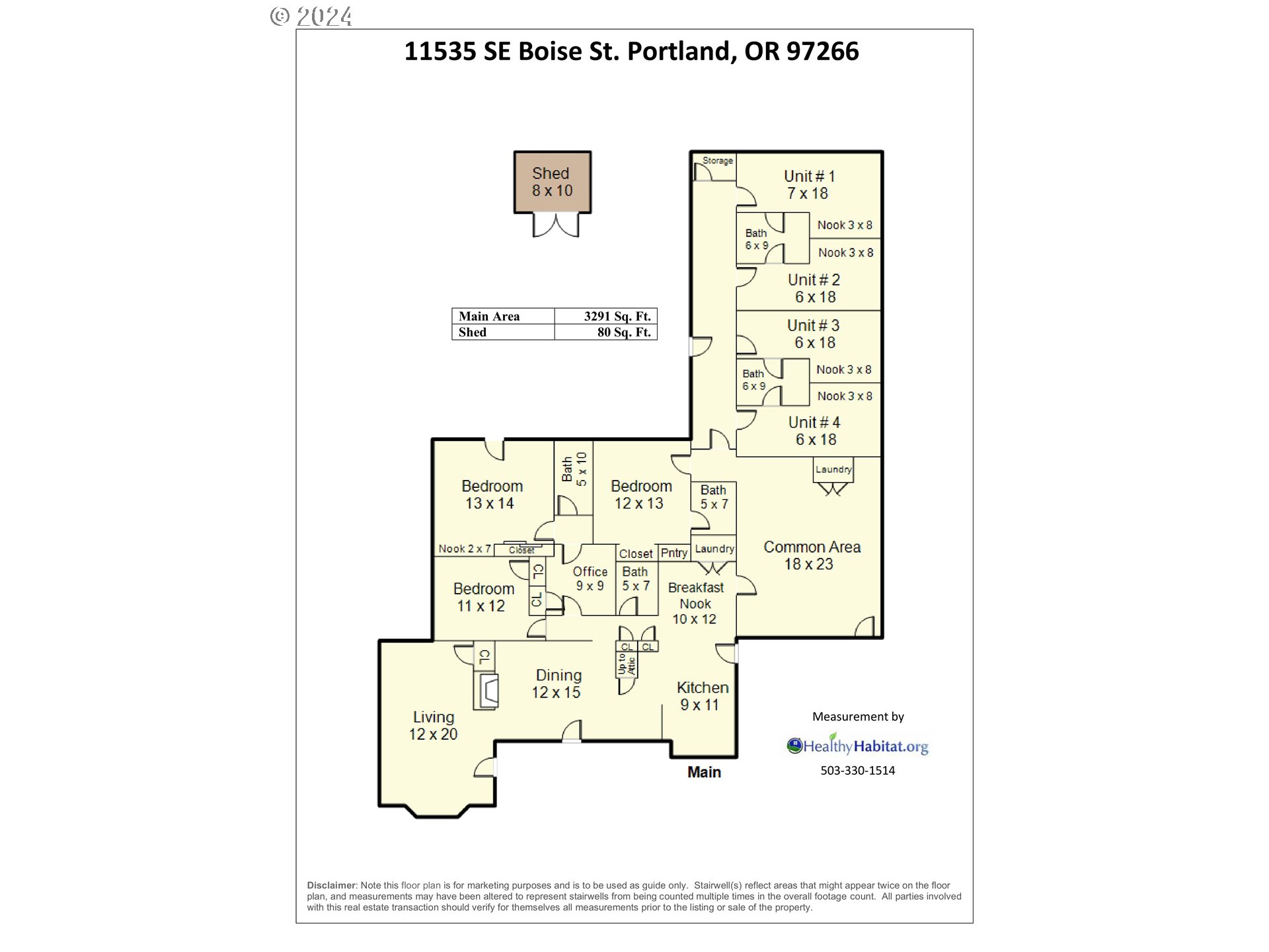 11535 Southeast Boise Street Portland, OR 97266 - Photo 2 of 10 a picture of a floor plan