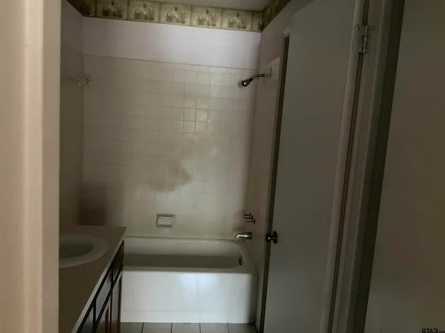 a bathroom with a sink and a bathtub