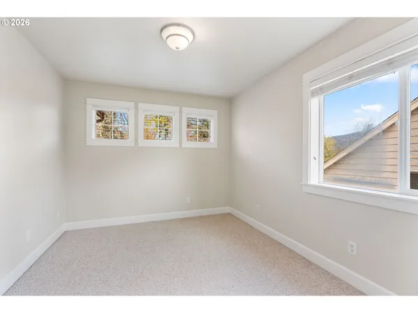 an empty room with a window