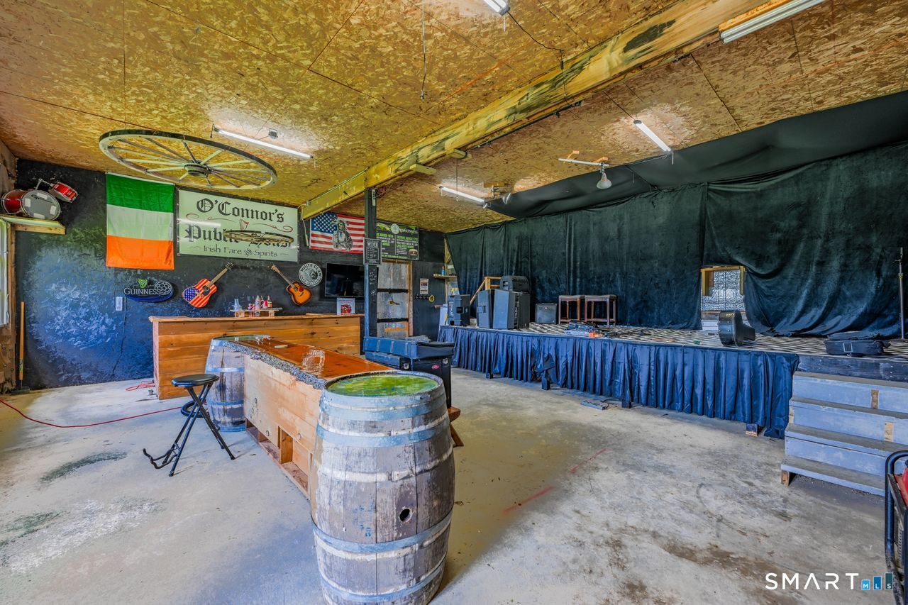 10 Carmel Hill Road South Bethlehem, CT 06751 - Photo 27 of 38 Talk about a party barn......stage, bar and view