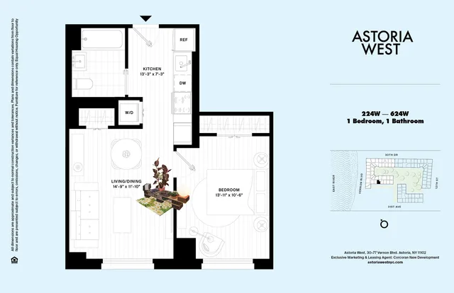 $3,112 | 30-77 Vernon Boulevard, Unit 624W | Astoria