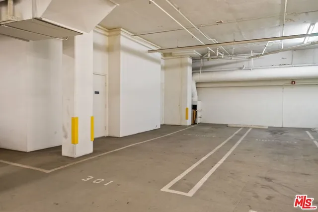 a view of a room with storage