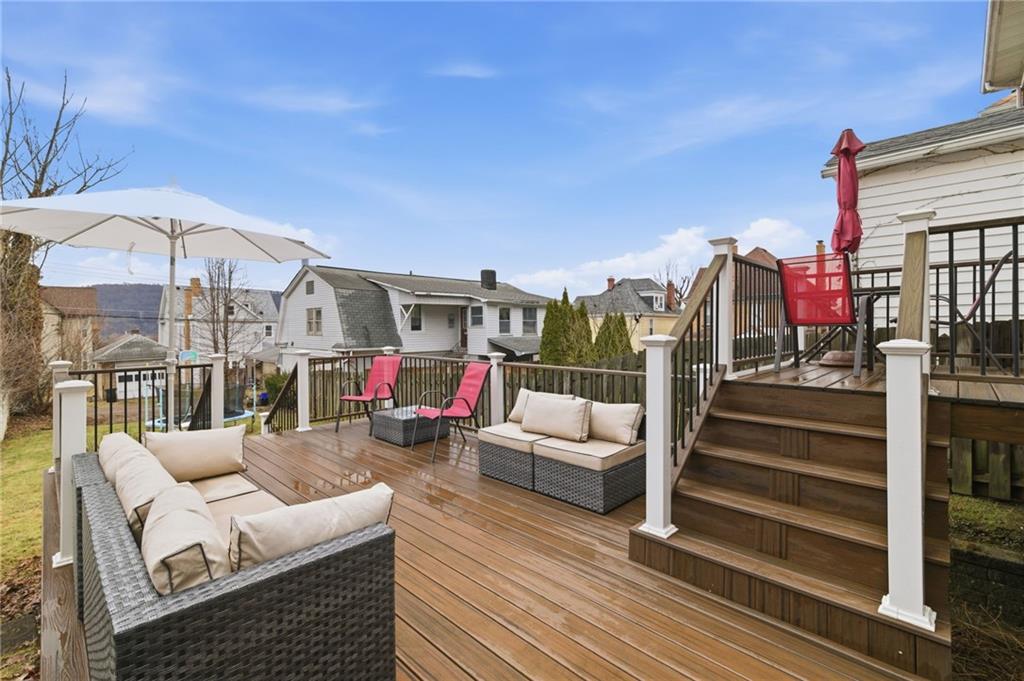1535 Vance Avenue Coraopolis, PA 15108 - Photo 34 of 38 a view of roof deck with couches and potted plants