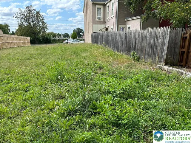a view of backyard with green space