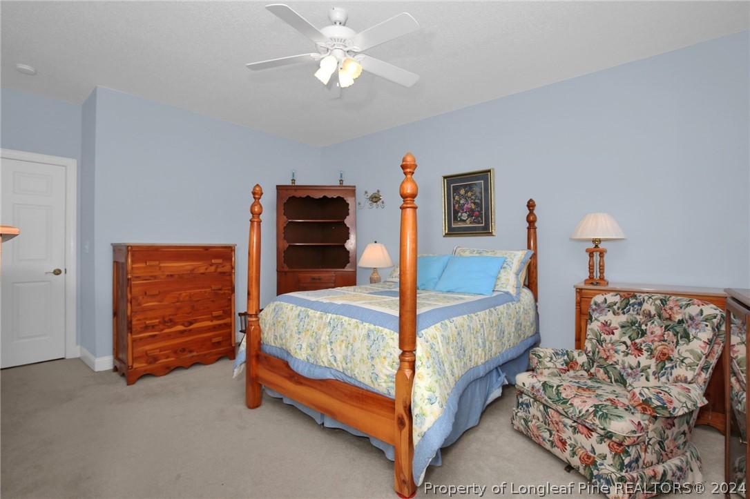 10703 Aberdeen Road Aberdeen, NC 28315 - Photo 18 of 33 a bedroom with a bed and a ceiling fan