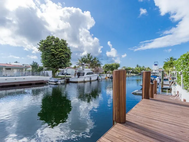 a view of a lake with houses