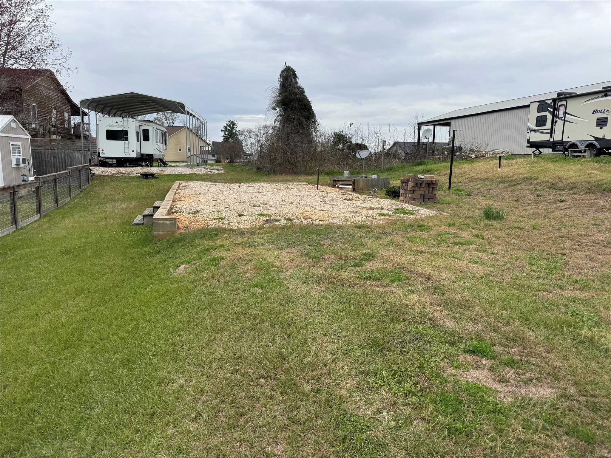 a view of swimming pool with a yard