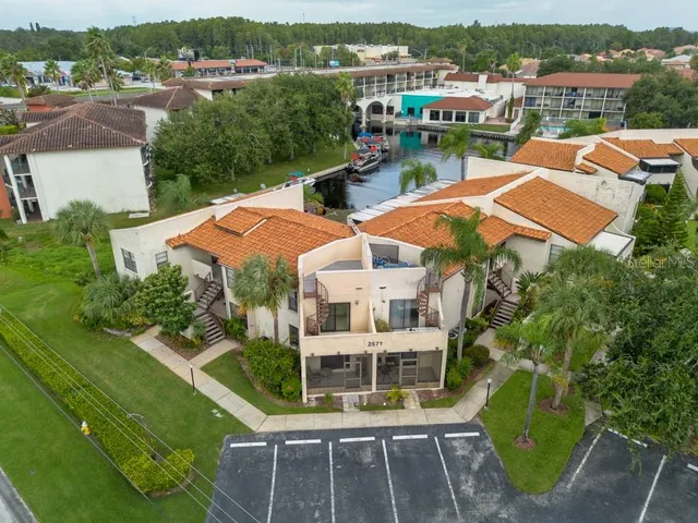an aerial view of multiple house