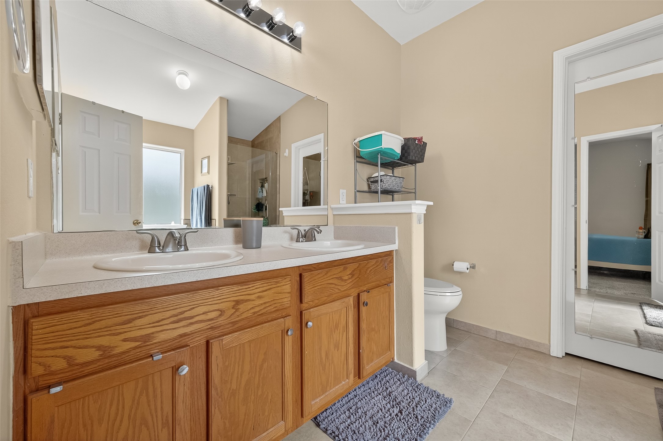 8311 Tartan Court Rosharon, TX 77583 - Photo 35 of 48 a bathroom with a sink a toilet and mirror