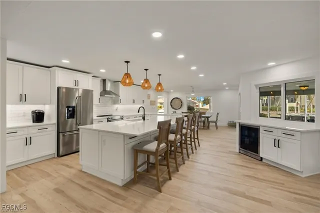 a large kitchen with lots of counter space and appliances