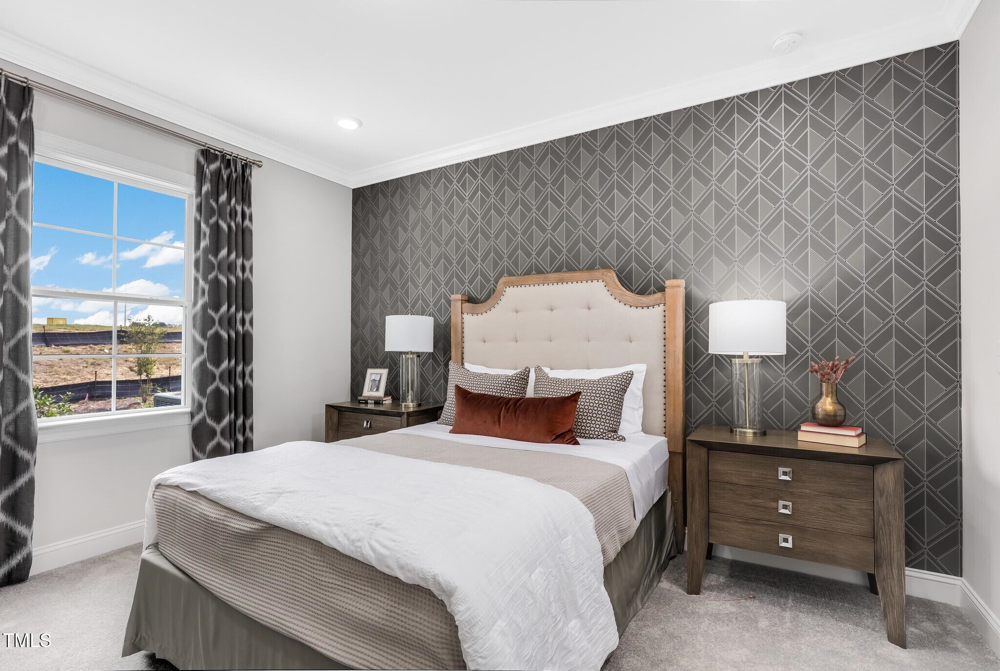 361 Calvander Lane Apex, NC 27539 - Photo 21 of 47 a bedroom with a large bed and a window