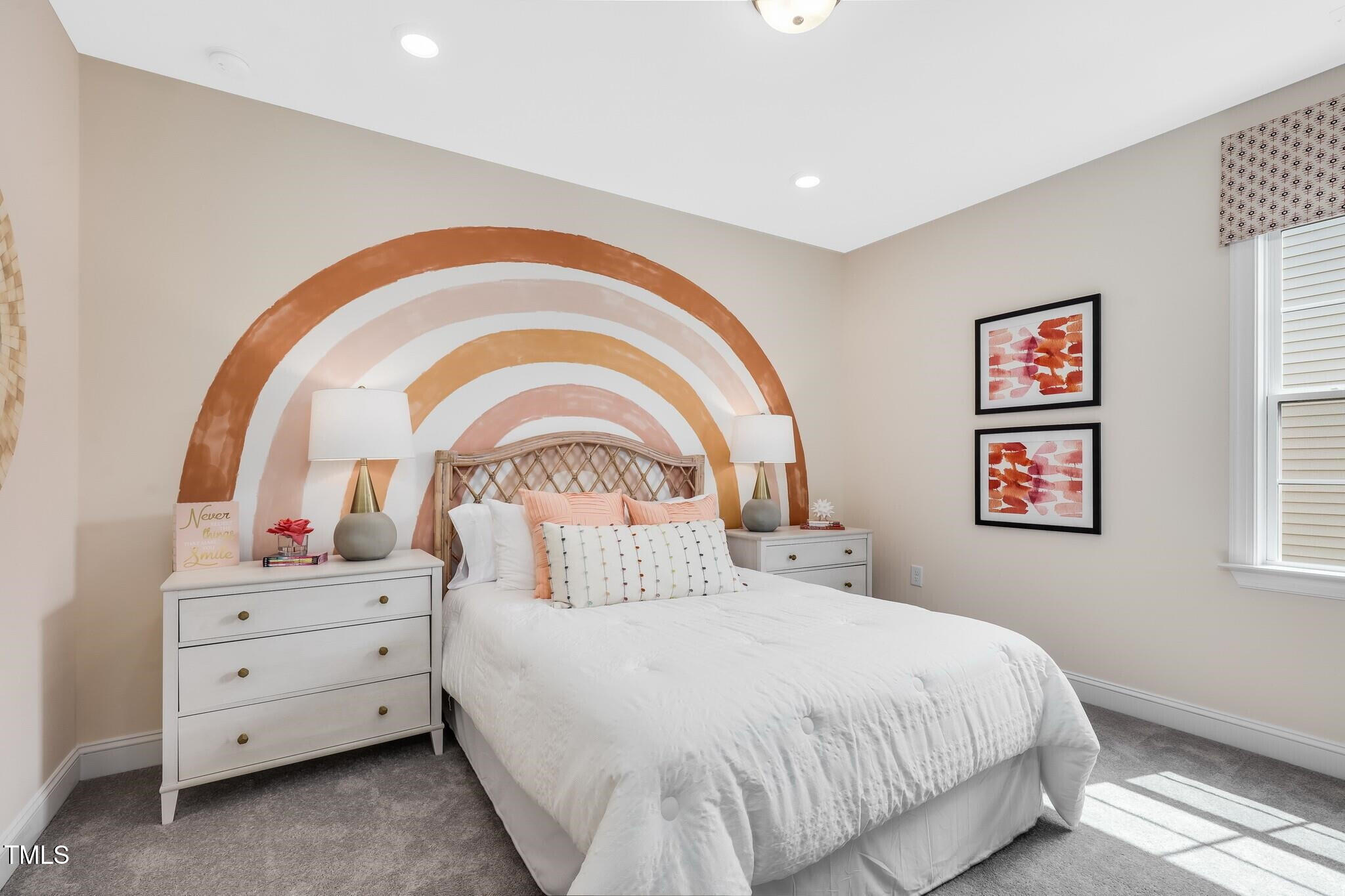 361 Calvander Lane Apex, NC 27539 - Photo 34 of 47 a bedroom with a bed and a baby crib