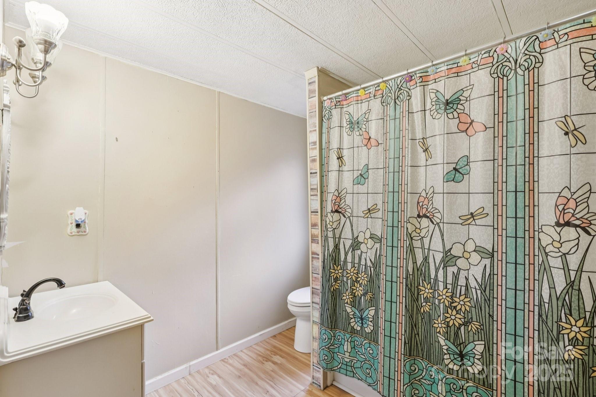 920 Dewitt Helms Road Monroe, NC 28112 - Photo 31 of 47 a bathroom with a shower curtain and a sink