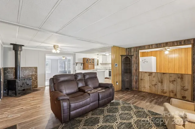 a living room with furniture and a entertaining space