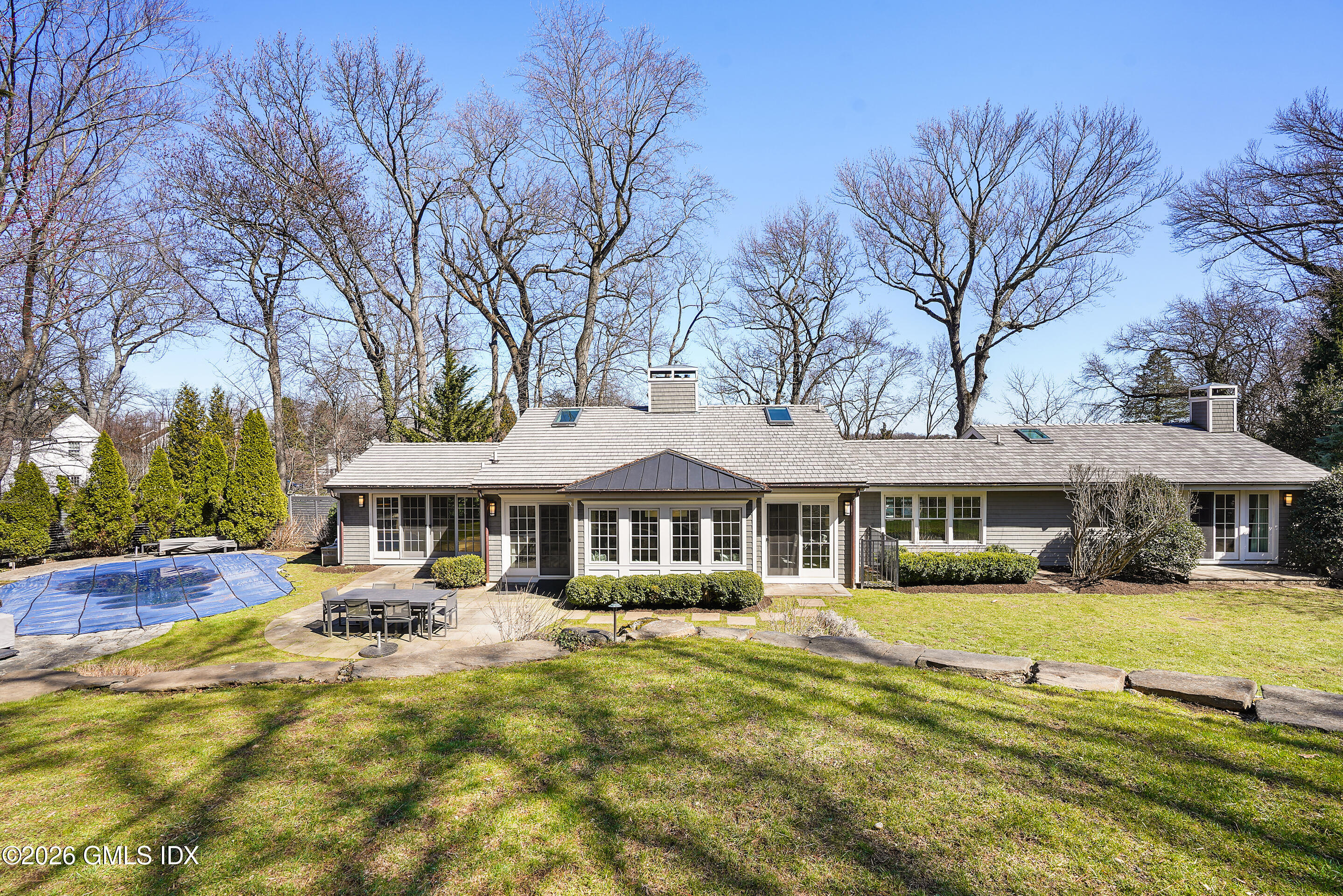 8 Willowmere Avenue Riverside, CT 06878 - Photo 43 of 50 Rear exterior w Pool