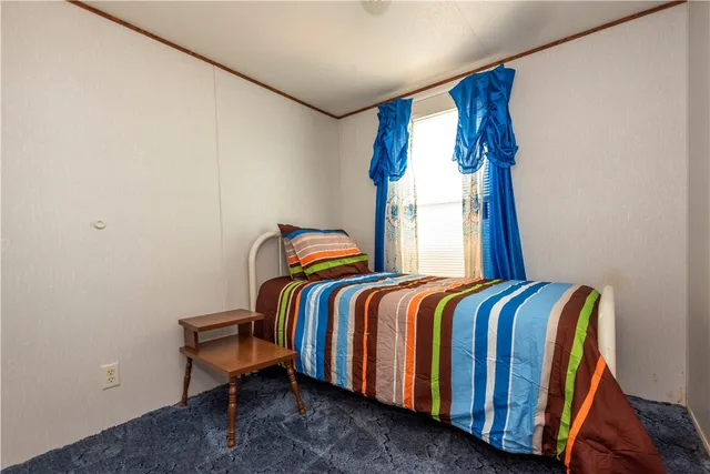 an aerial view of house with a swimming pool