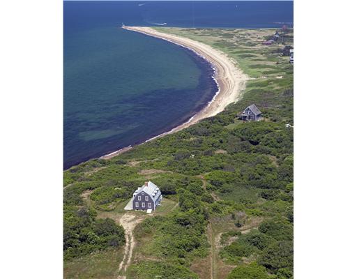 919 Champlin Road Block Island, RI 02807 - Photo 3 of 11 Aerial View. View of Gambrel cottage and Charlestown Beach