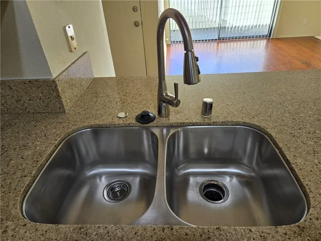 a close view of sink and tap