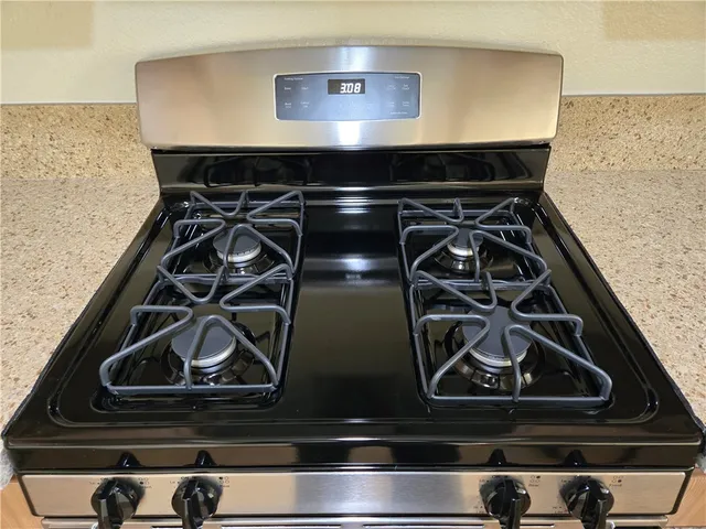 a close view of a stove