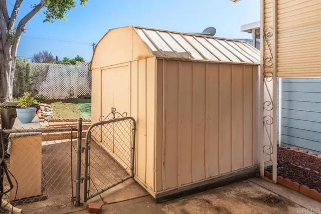 a view of a hallway with city view