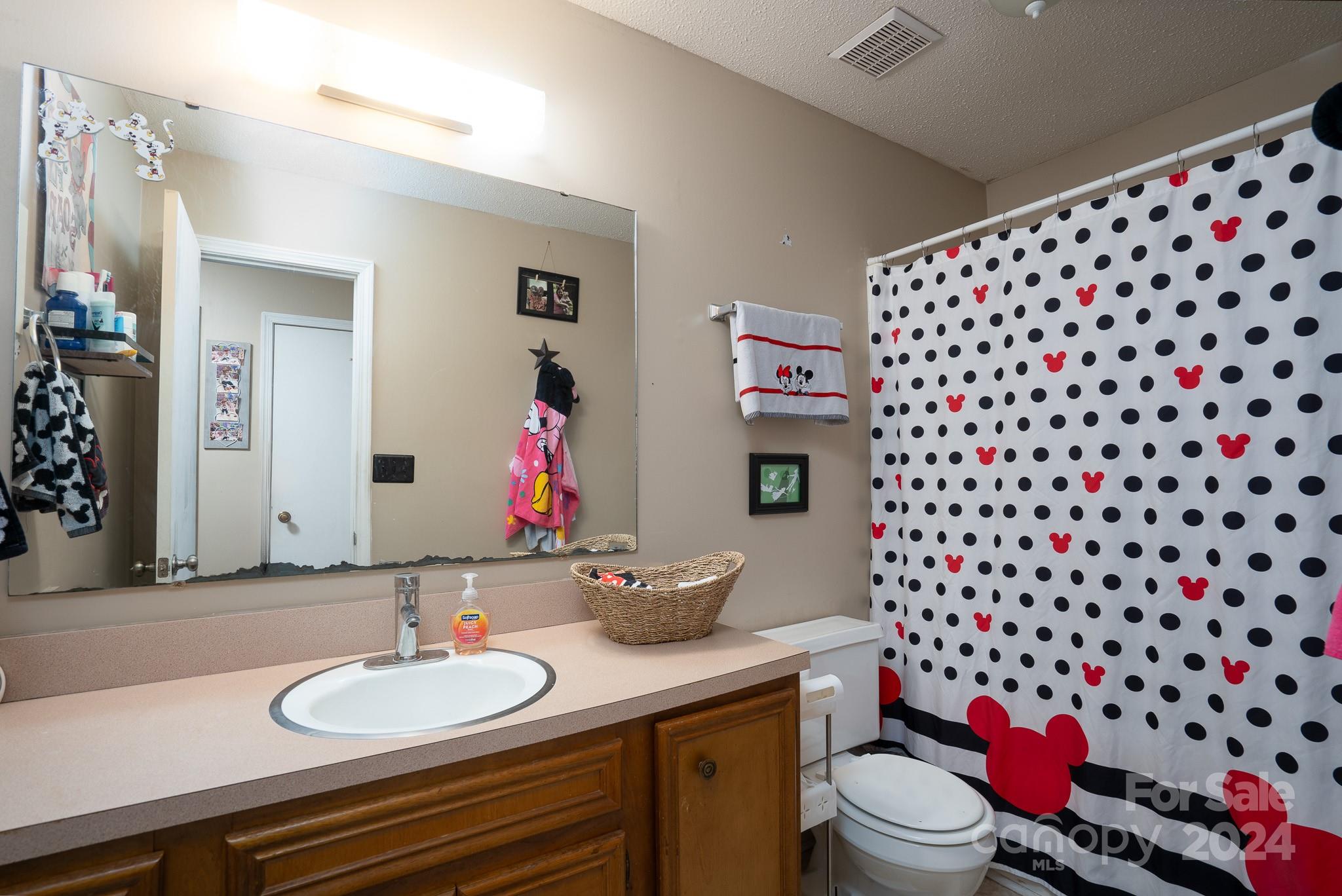 130 Log Barn Road Salisbury, NC 28146 - Photo 15 of 22 a bathroom with a sink toilet vanity and shower