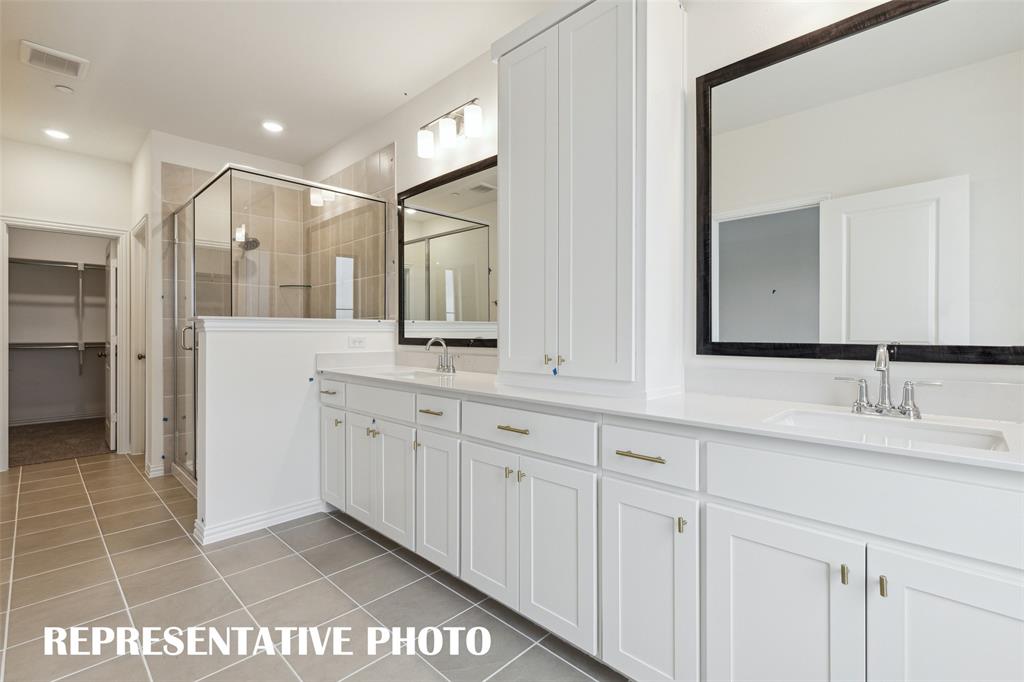 226 Dylan Way Midlothian, TX 76065 - Photo 11 of 15 Your new owner's suite comes complete with fantastic storage space, an oversized walk in shower and dream closets! REPRESENTATIVE PHOTO