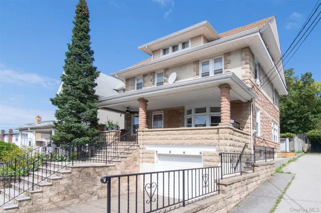 a front view of a building