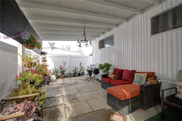 a outdoor space with patio furniture