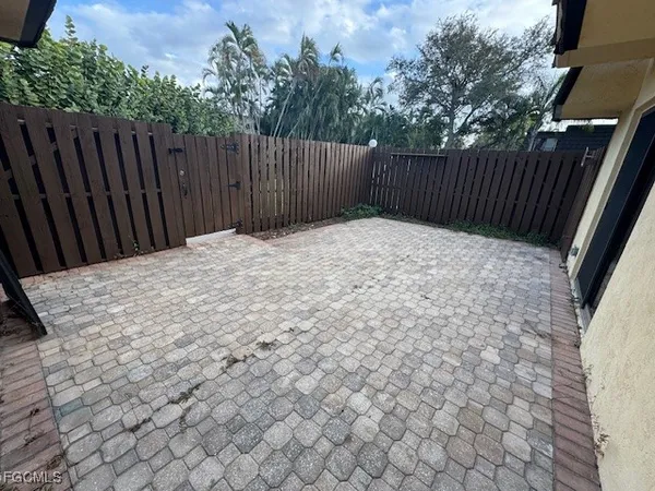 a view of wooden fence