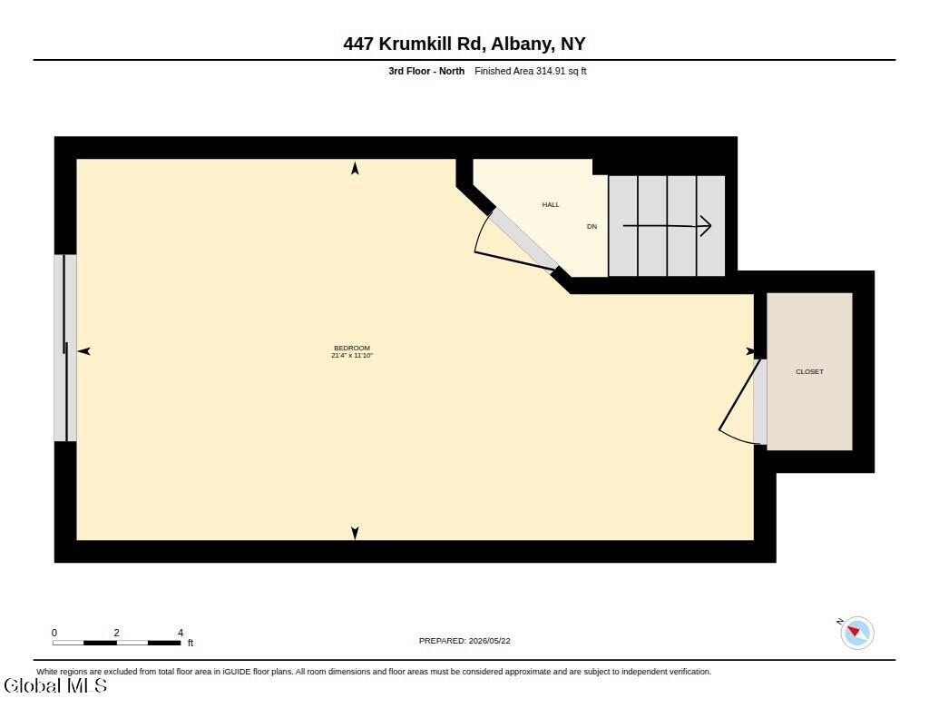 447 Krumkill Road Albany, NY 12203 - Photo 62 of 63 Floor Plan - 3rd Floor - North