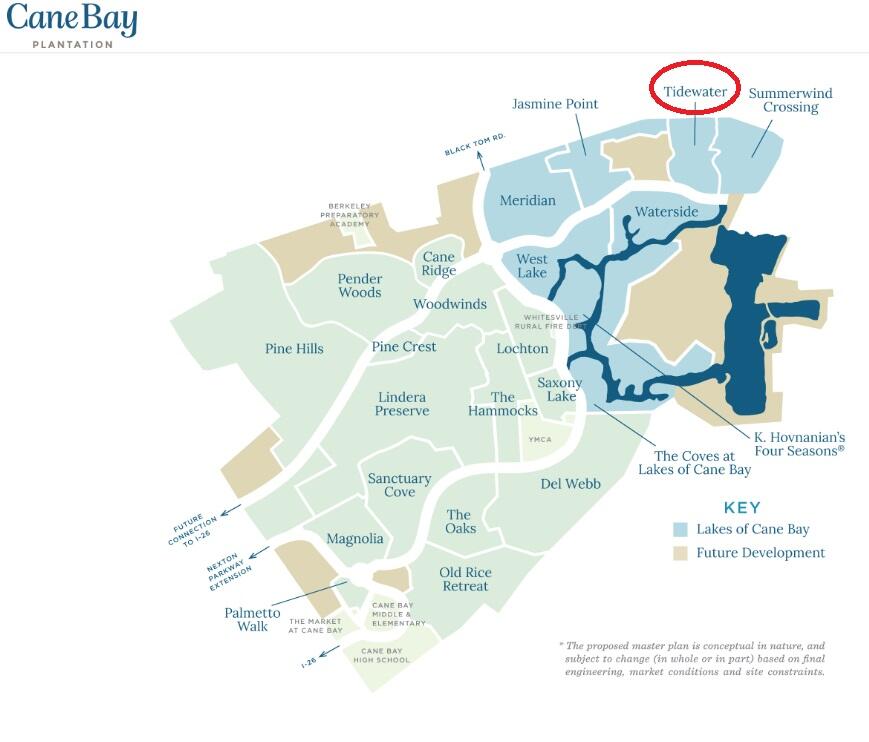 789 Maynard Lane Summerville, SC 29486 - Photo 43 of 47 Lakes of Cane Bay Map