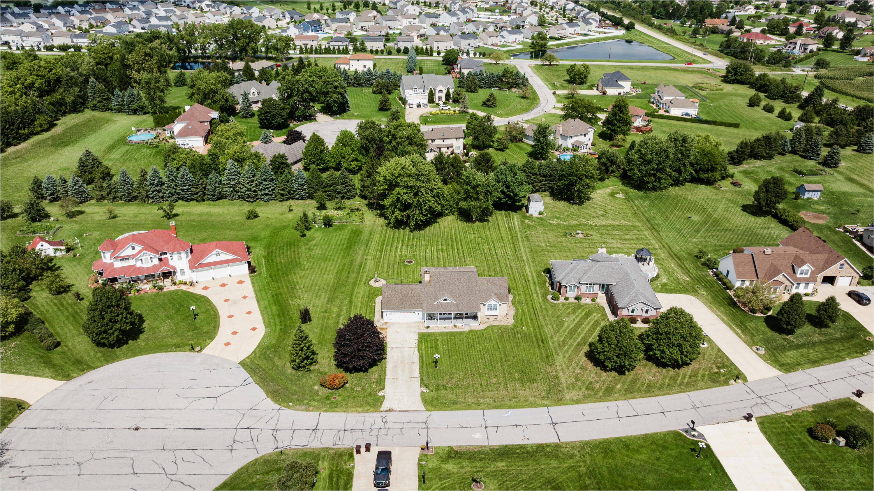1790 West 134th Court Crown Point, IN 46307 - Photo 50 of 53 an aerial view of a house with a garden