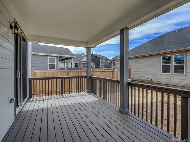 a view of wooden balcony