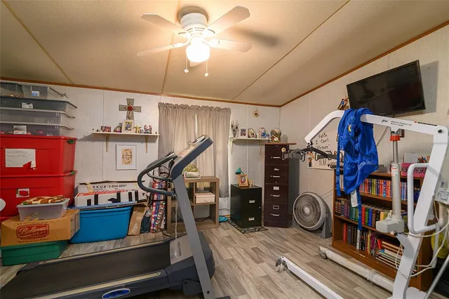 a view of a storage in a room