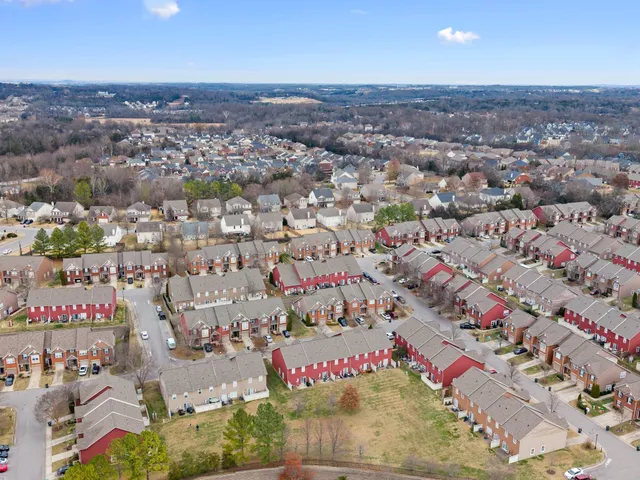 an aerial view of a city