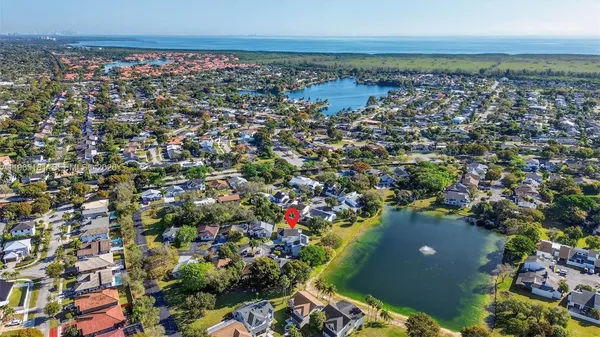an aerial view of multiple house