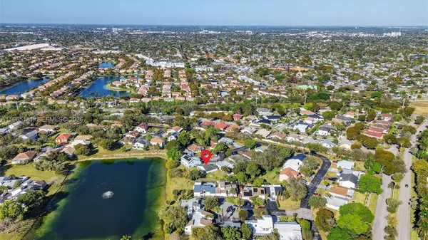 an aerial view of a city