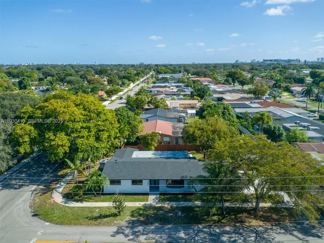 an aerial view of multiple house