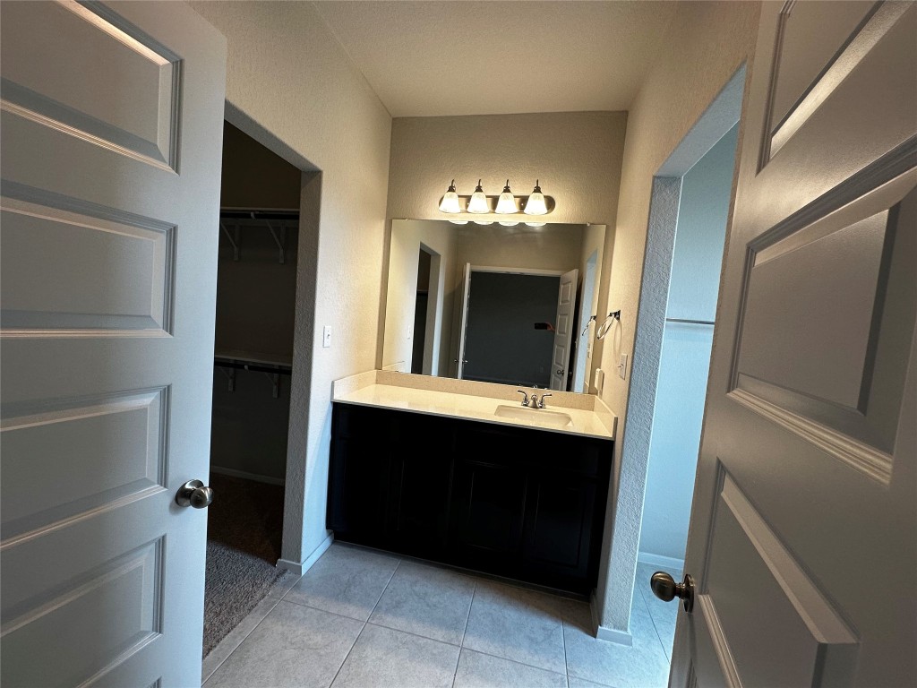 316 Insider Loop Elgin, TX 78621 - Photo 9 of 13 a bathroom with a sink and a mirror