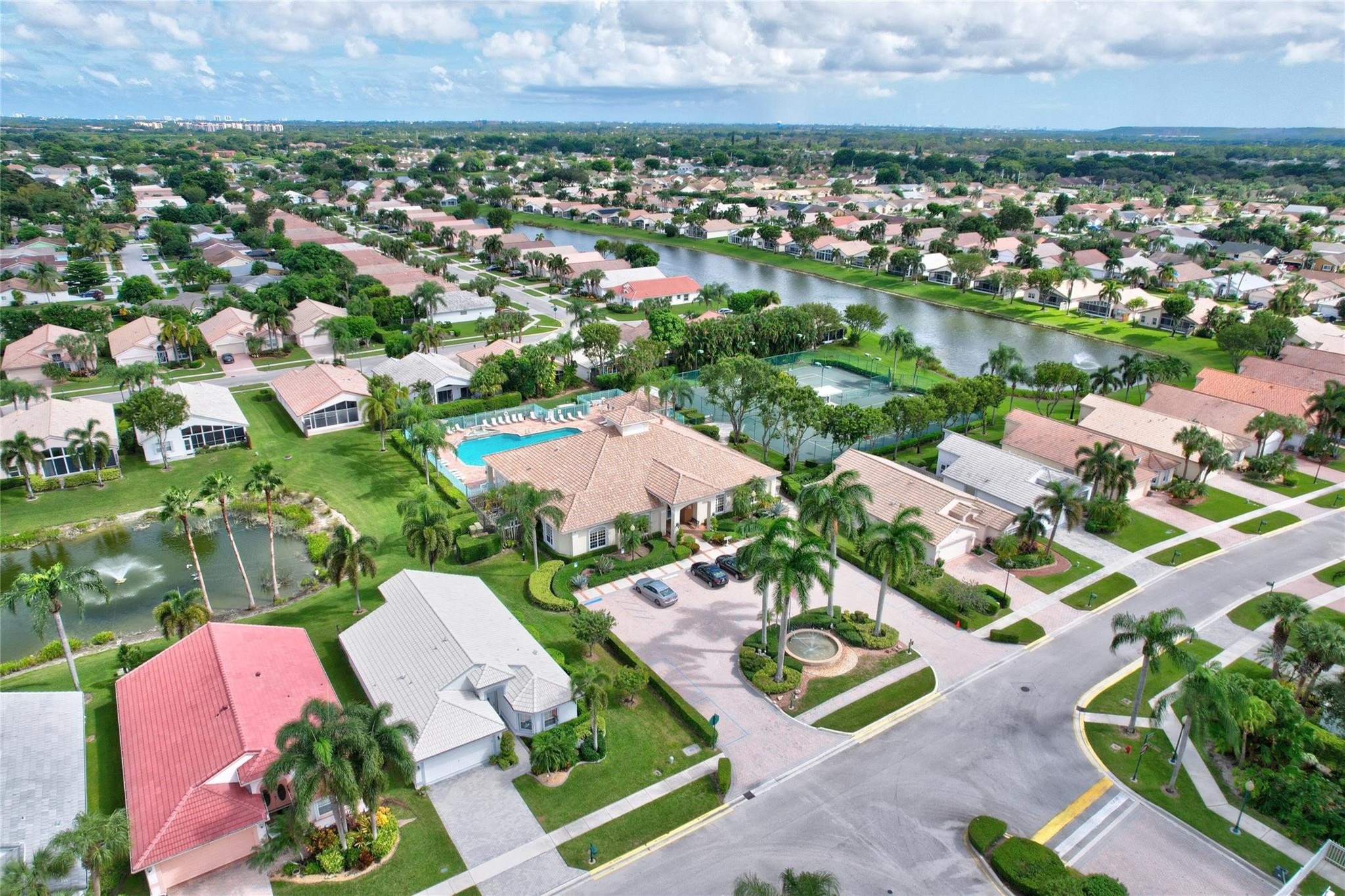 22918 Sterling Lakes Drive Boca Raton, FL 33433 - Photo 51 of 57 an aerial view of a house with a garden