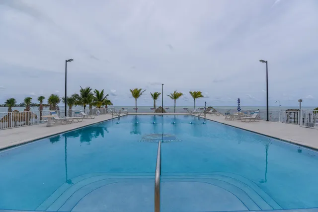 a kitchen with counter top and outdoor space
