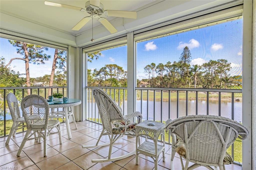 555 Augusta Boulevard, Unit 36 Naples, FL 34113 - Photo 21 of 25 a view of a dining room with furniture window and outside view