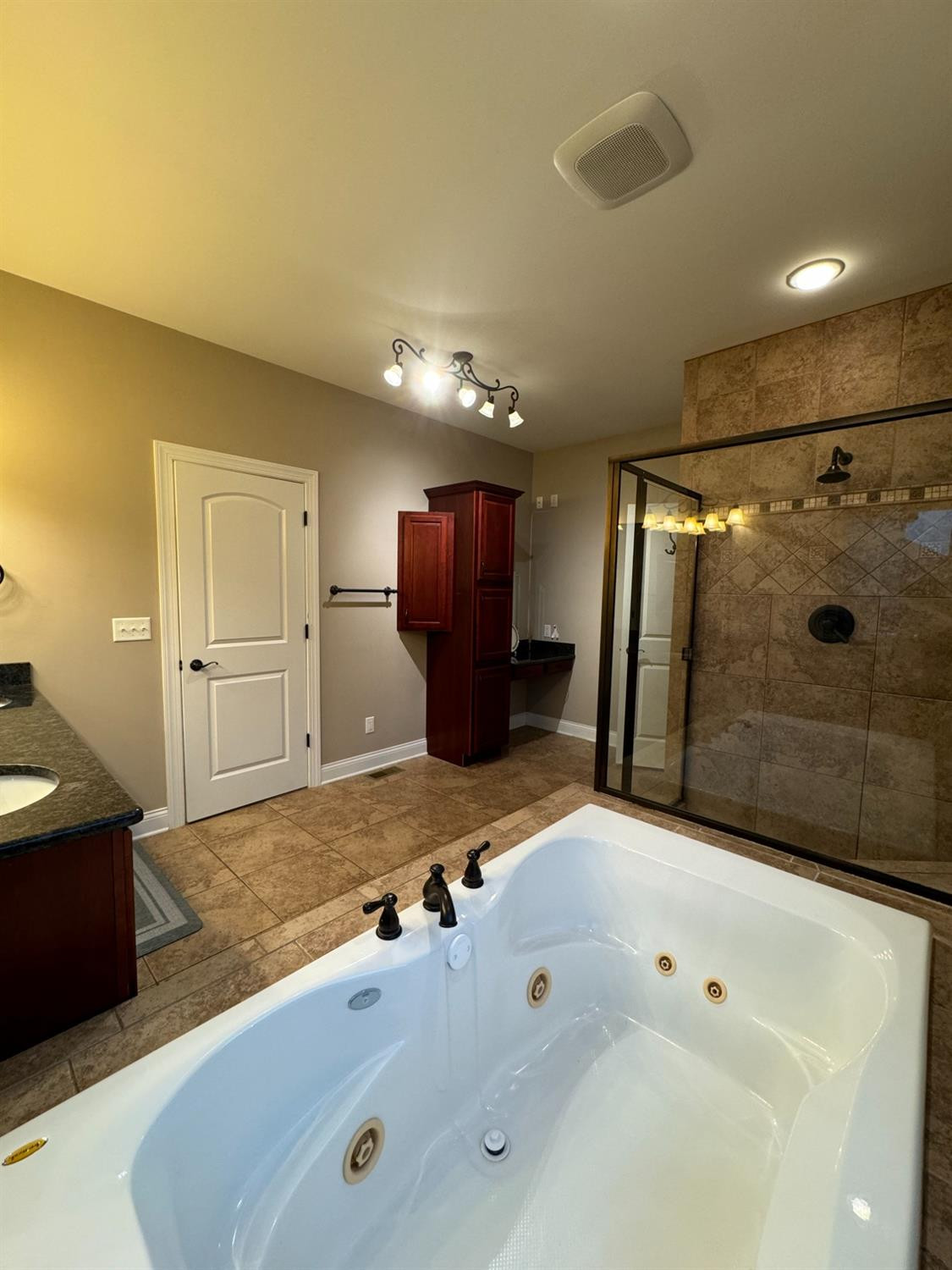 9310 Doubletree Drive North Crown Point, IN 46307 - Photo 10 of 20 a bathroom with a tub sink and mirror