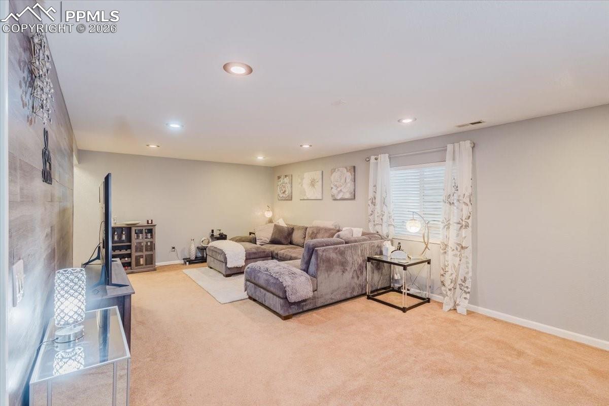 4780 Brant Road Colorado Springs, CO 80911 - Photo 27 of 49 Large Family/Entertainment Room in Basement